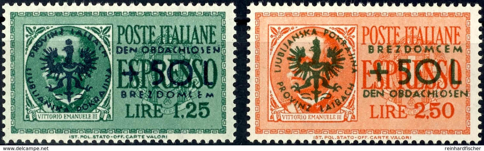 1,25 Und 2,50 L. Obdachlosenhilfe, Tadellos Postfrisch, Mi. 300.-, Katalog: 31/32 ** - Altri & Non Classificati