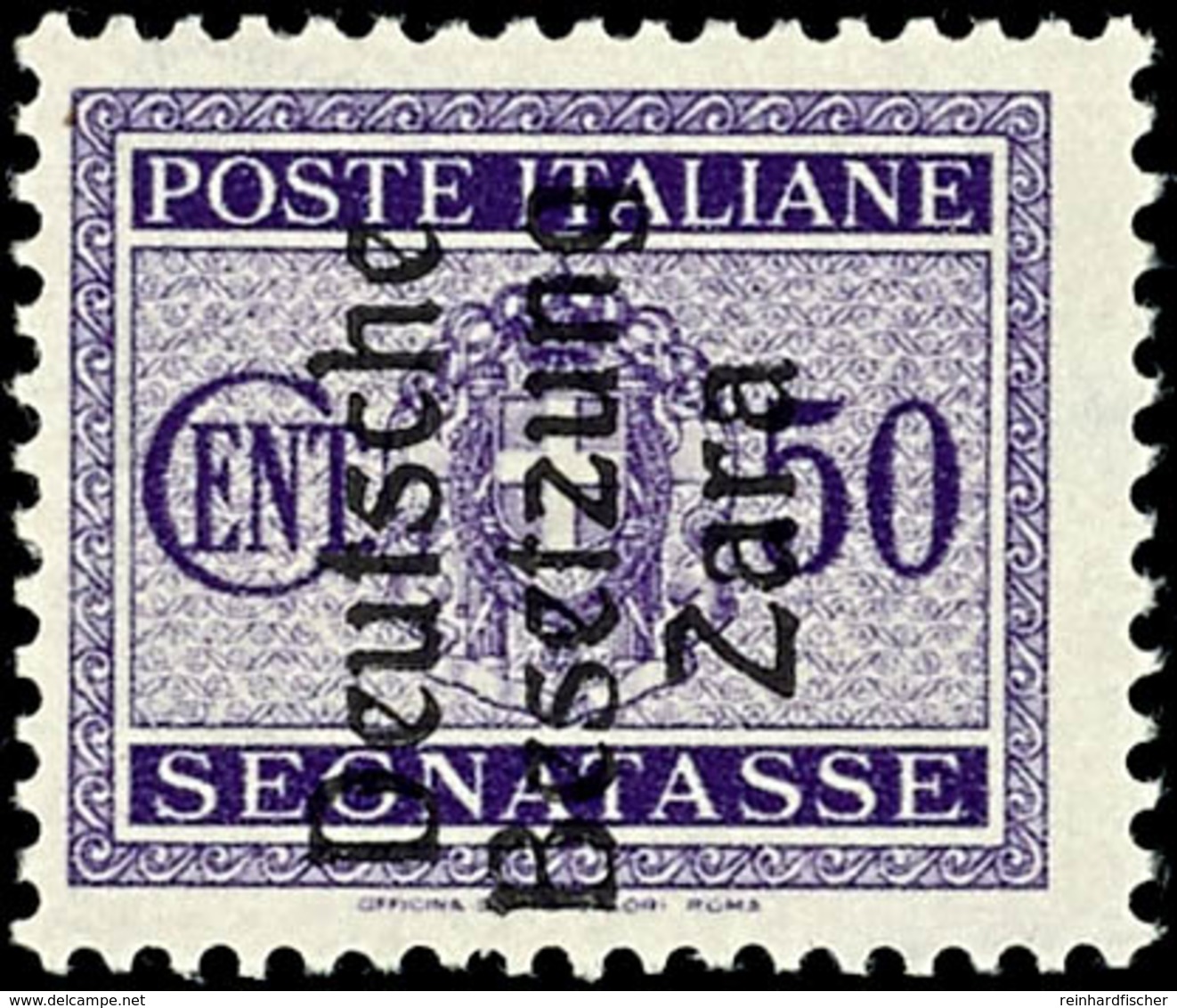 50 C. Portomarke Mit Aufdruck In Type I, Tadellos Postfrisch, Fotoattestkopie Sismondo (für Satz), Mi. 70.-, Katalog: 7  - Altri & Non Classificati