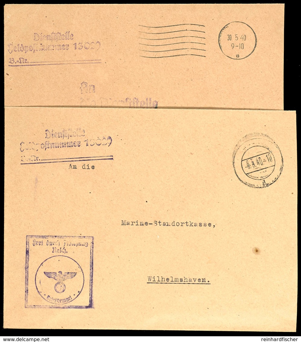 1940, Feldpost-Dienstbrief Mit Stummem Stpl. Vom 8.3.40 Sowie Mit Brief-Stpl. "Frei Durch Ablösung Reich" Und Dienst-Stp - Other & Unclassified