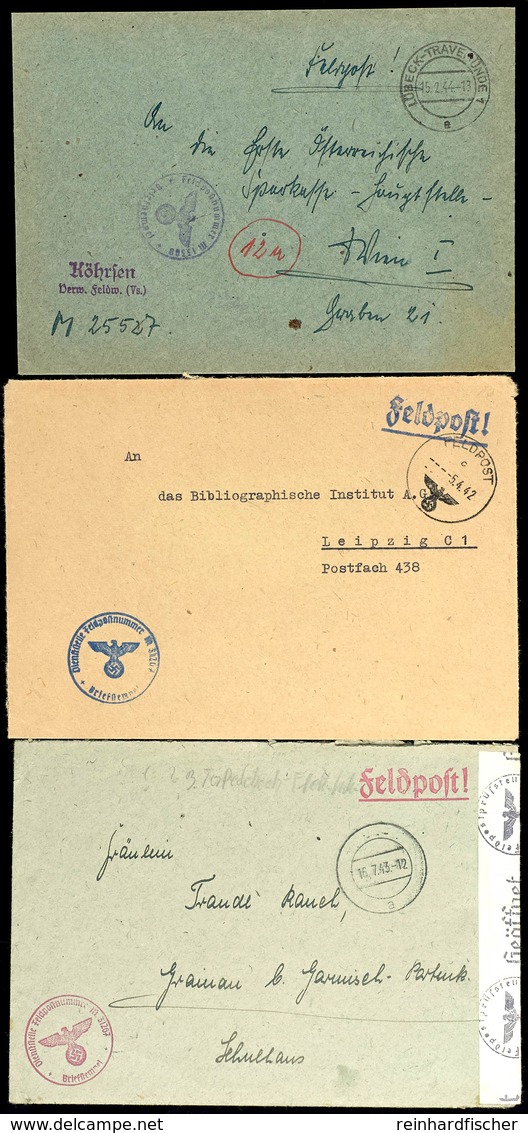 1942/44, Feldpost-Brief Mit Norm-Stpl. Vom 5.4.42 Sowie Mit Brief-Stpl. Und Absenderangabe Feldpost-Nr. M 31267 = Komman - Other & Unclassified