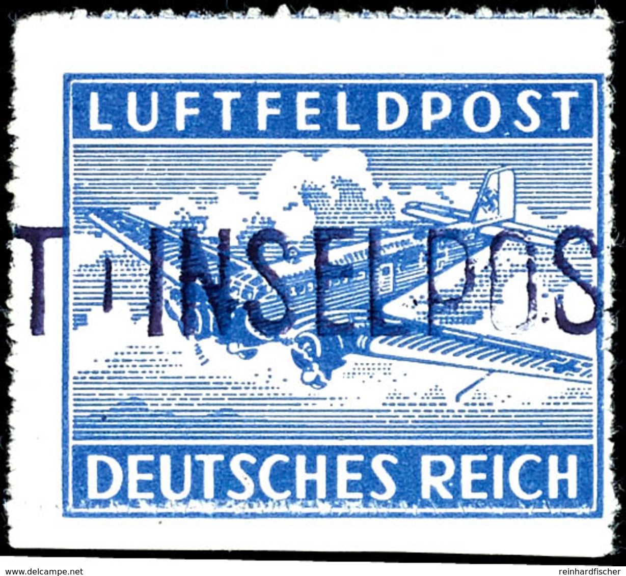 Insel Leros, Zulassungsmarke Durchstochen, Aufdruck "INSELPOST" In Schwarzblauvioletter Farbe, Type IV, Ungebraucht Mit  - Other & Unclassified