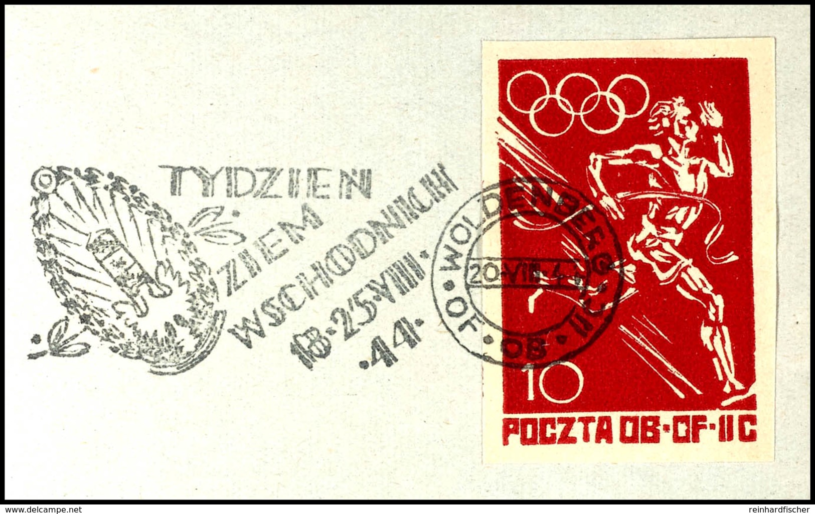 1944, "Olympisches Jahr", 10 F. Rot, Tadellos Gestempelt, Auflage 17.580 Stück, Katalog: 40 BS - Altri & Non Classificati