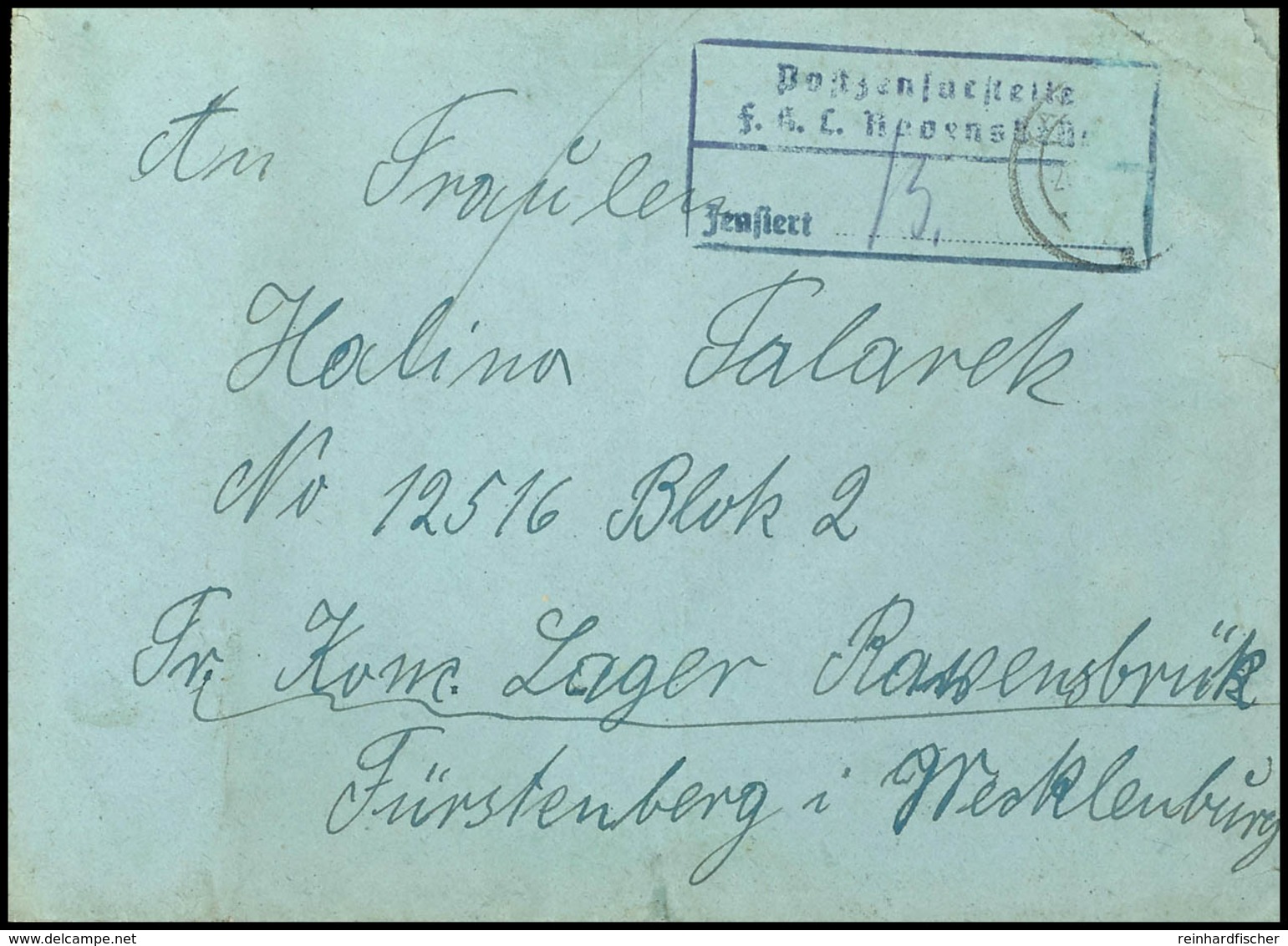 RAVENSBRÜCK, Frauen-Konzentrationslager, Brief Aus Kalisch (Warthegau) Ins Lager Mit  Lagereingangszensur über Entfernte - Altri & Non Classificati