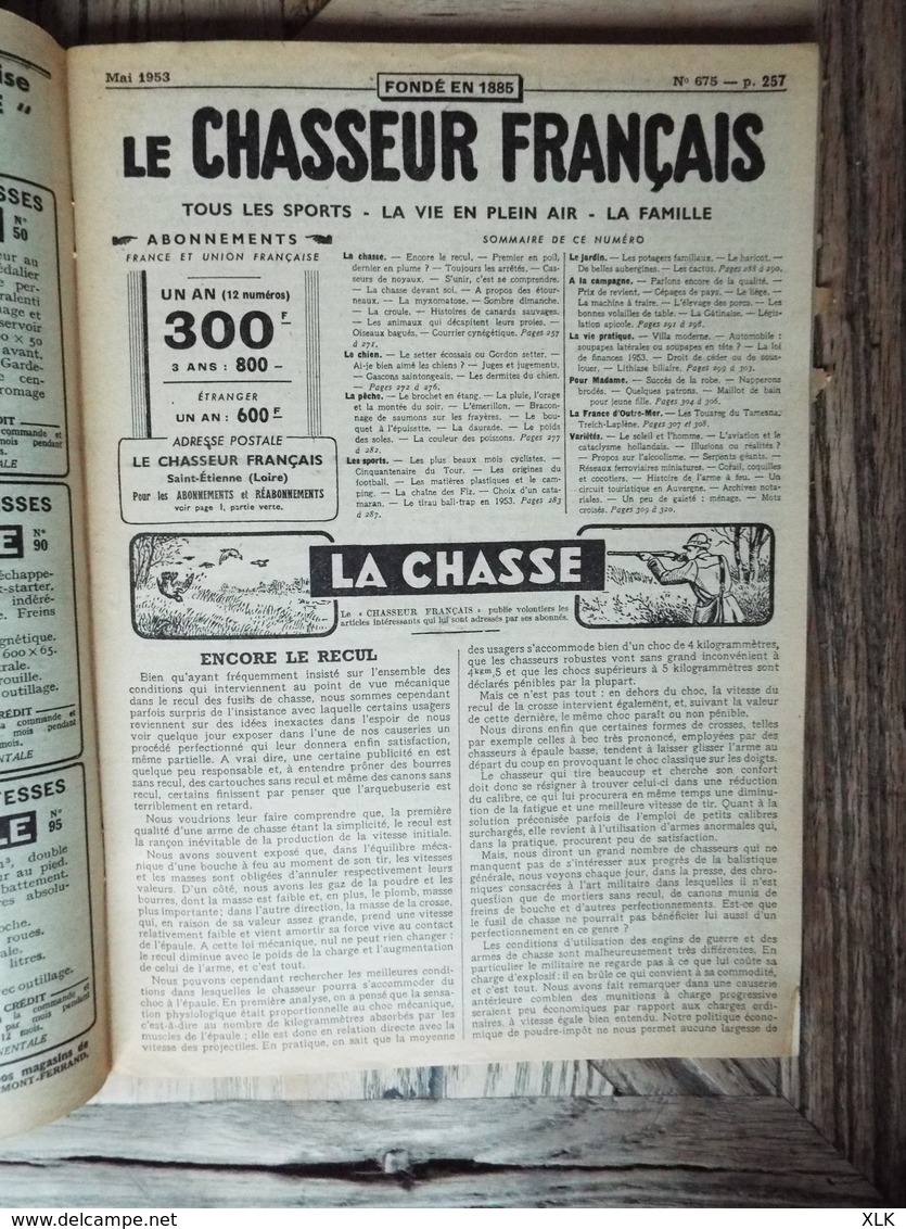 Le Chasseur Français - 19 exemplaires - Entre 1948 et 1958