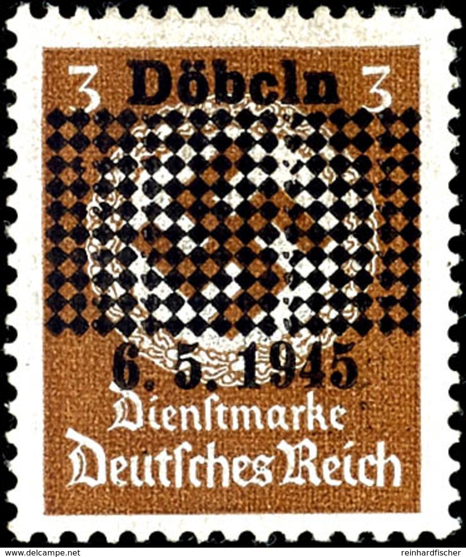 3 Pfg Dienstmarke Mit Probeaufdruck, Tadellos Ungebraucht O.G., Gepr. Sturm BPP, Mi. 1.200.- Für Postfrisch, Katalog: PI - Döbeln