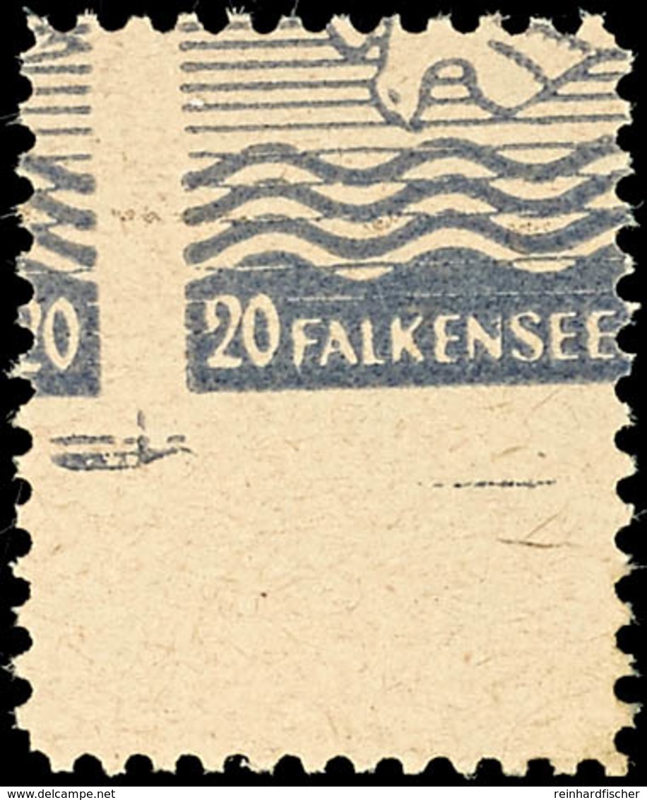 20 Pfg Wappen Mit Extremer Verzähnung, Tadellos Postfrisch, Unsigniert, Dekorative Marke, Katalog: 5Vz ** - Falkensee