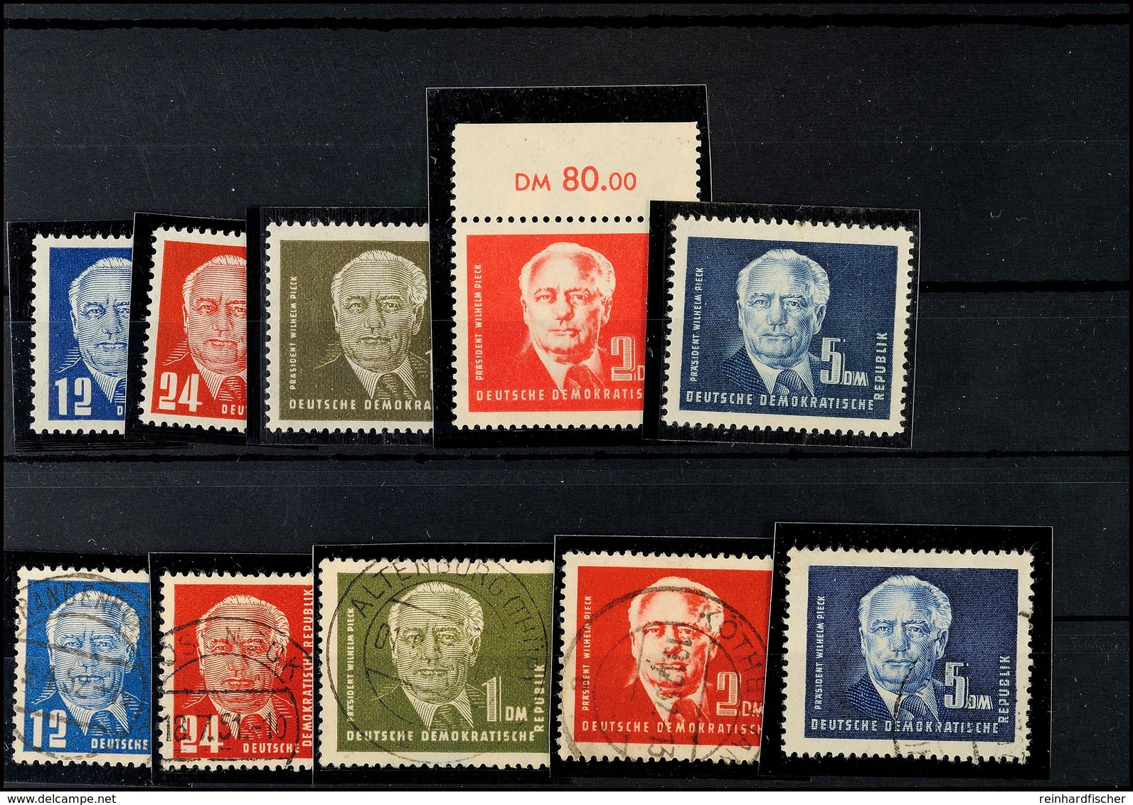 12 Pfg Bis 5 DM Pieck, Tadellos Postfrisch Und Gestempelt, Mi. 190.-, Katalog: 251/55 **/o - Other & Unclassified