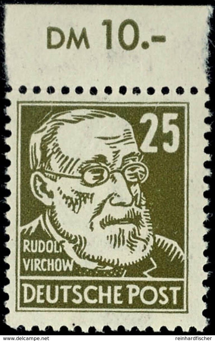 25 Pfg Virchow, Grauoliv, Gewöhnliches Papier, Wz. 2 X I, Tadellos Postfrisch, Fotobefund Dr. Ruscher BPP (2018): "echt  - Other & Unclassified