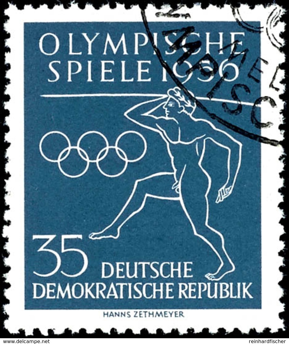 35 Pfg Olympische Spiele Mit Wz. 2YII, Gestempelt Mit Sonderstempel "BERLIN W8 28.9.57", Nur In Wenigen Gestempelten Exe - Other & Unclassified