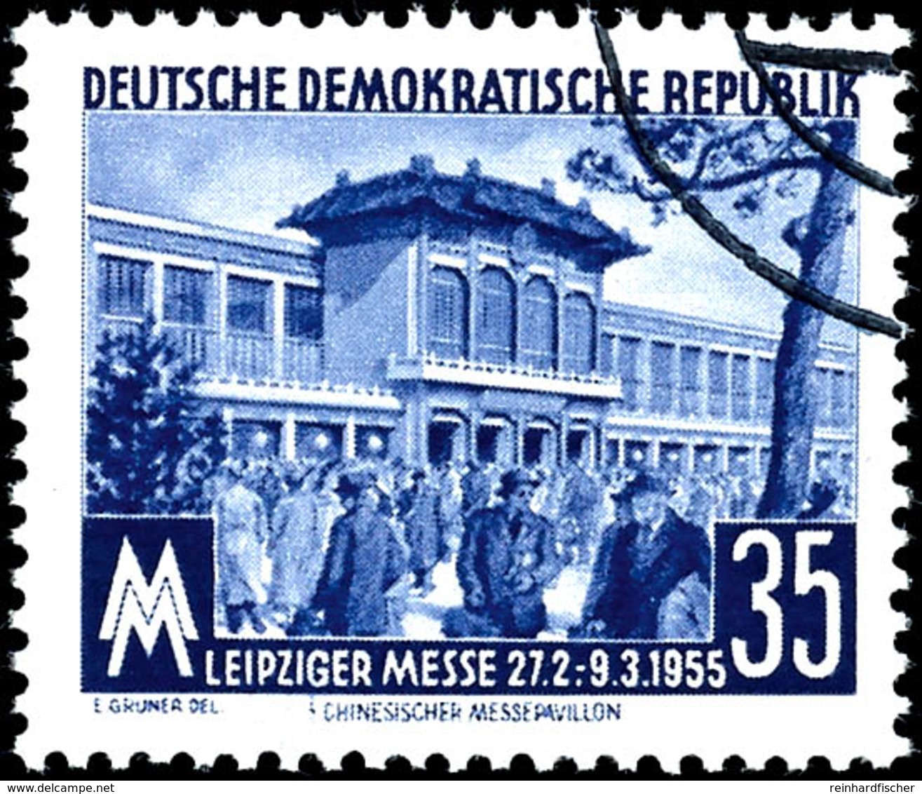 35 Pfg Leipziger Messe, Dunkellilaultramarin, Wz. 1Y (senkrecht), Gestempelt Mit Philatelistischer Entwertung "BERLIN W8 - Other & Unclassified