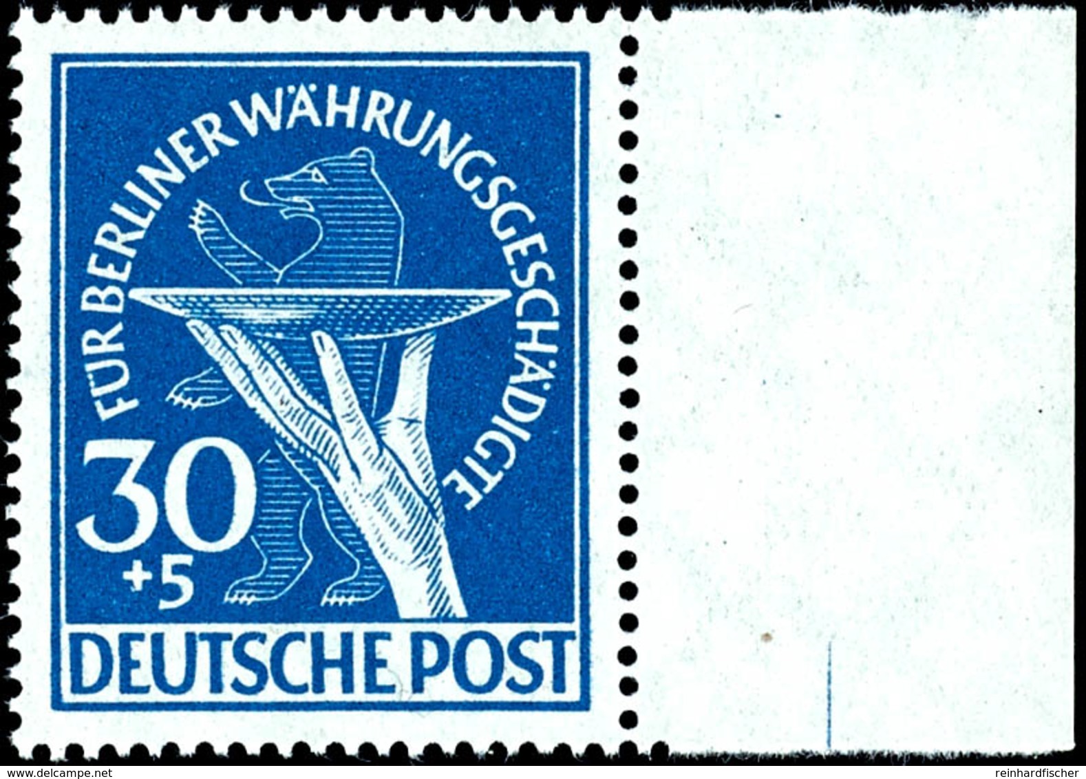 10 - 30 Pfg Währungsgeschädigte, 3 Werte Komplett, Einheitlich Mit Rechtem Bogenrand, Tadellos Postfrisch, Unsigniert, L - Altri & Non Classificati