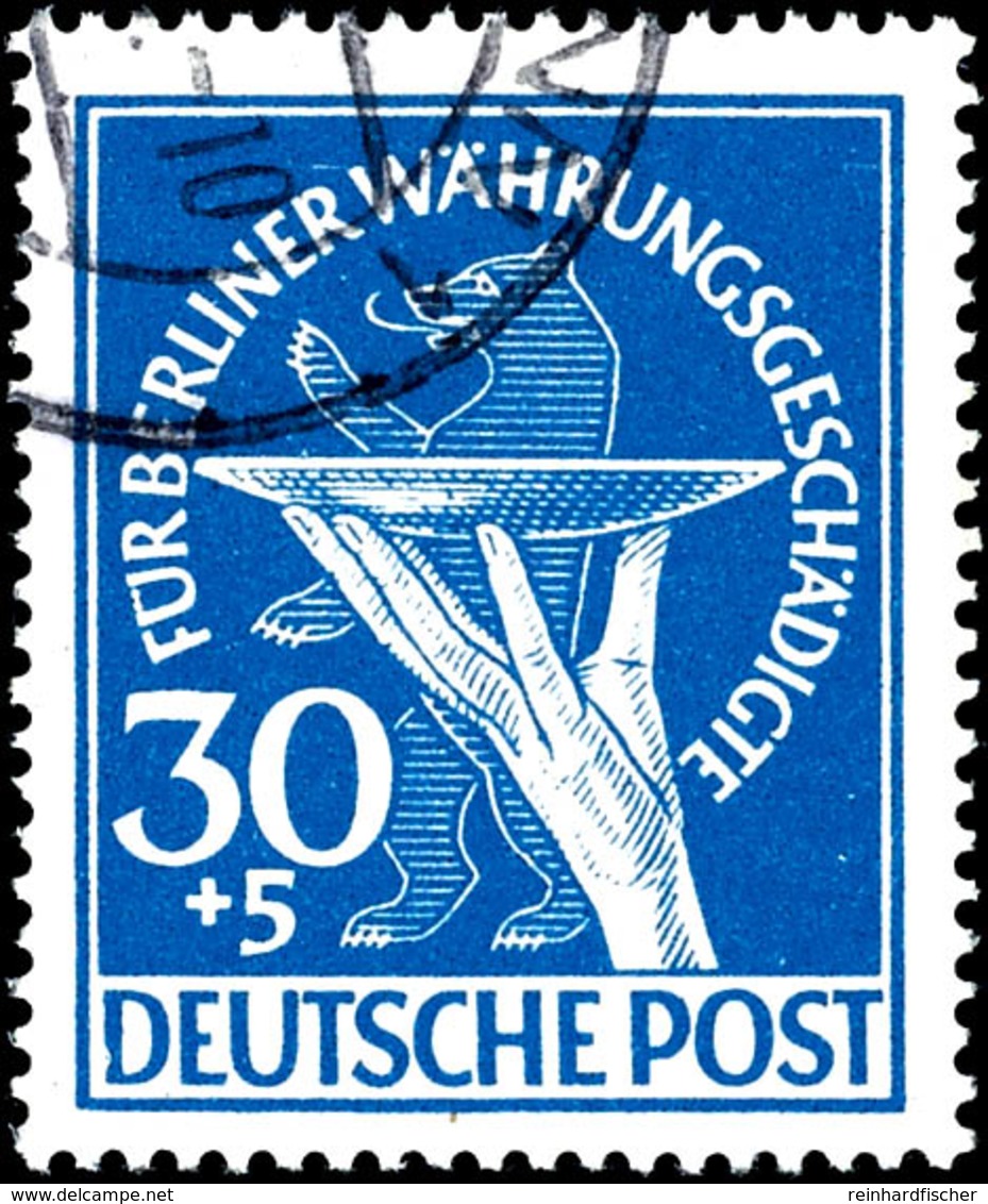 1949, Währungsgeschädigte, Tadellos, Gestempelt, Gepr. Schlegel BPP, Katalog: 68/70 O - Altri & Non Classificati