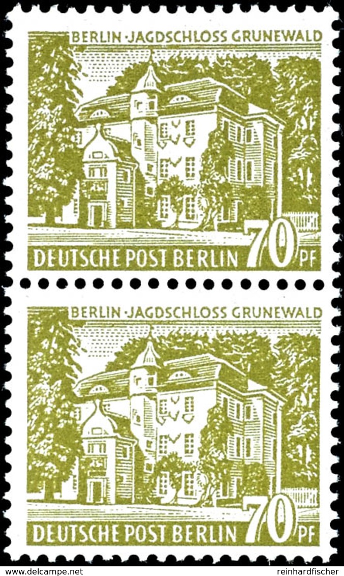 7 Pfg Bis 70 Pfg Bauten III In Paaren, 3 Werte Komplett, Tadellos Postfrisch, Unsigniert, Mi. 410.-, Katalog: 121/23(2)  - Other & Unclassified