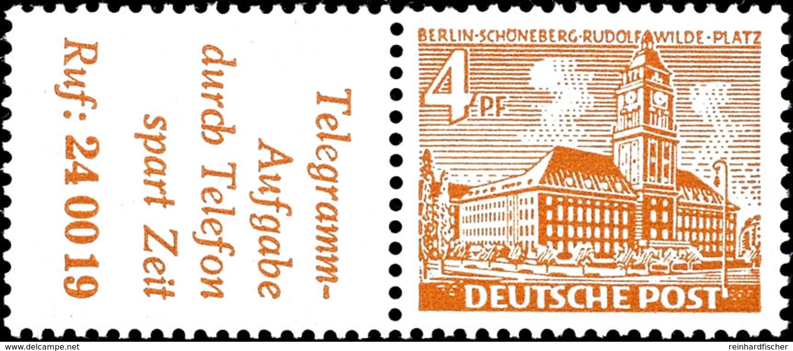 R5 + 4, Waagerechter Zusammendruck, Postfrisch, Mi. 200.-, Katalog: W31 ** - Other & Unclassified