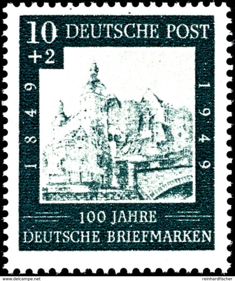 10 Pfg. 100 Jahre Briefmarken, Versuchsdruck Der Firma Bruckmann, Postfrisch, Fotobefund Schlegel D. BPP, Katalog: 113VS - Other & Unclassified