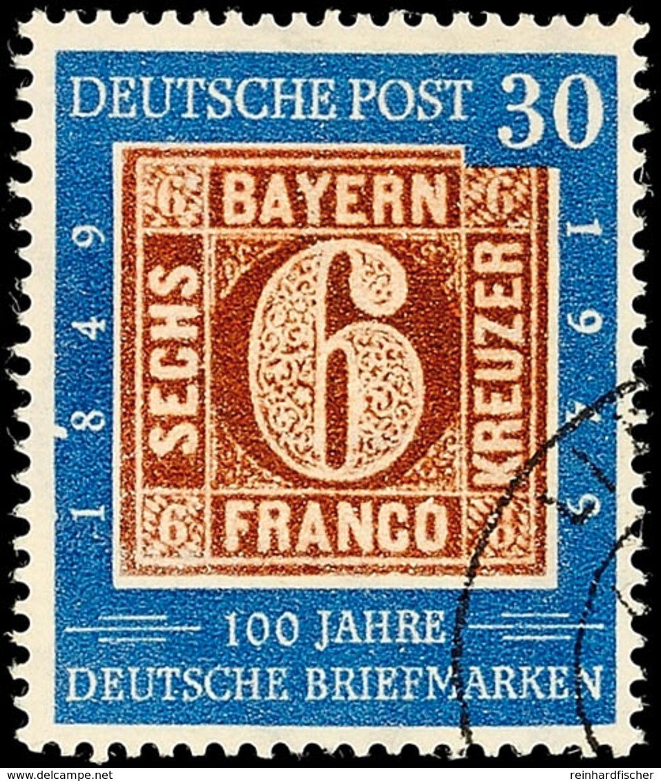 30 Pfg "100 Jahre Deutsche Briefmarken" Mit Plattenfehler II, Mit Nicht Prüfbarem Stempel, Mi. 380.- Marke Wertet ** Fas - Altri & Non Classificati