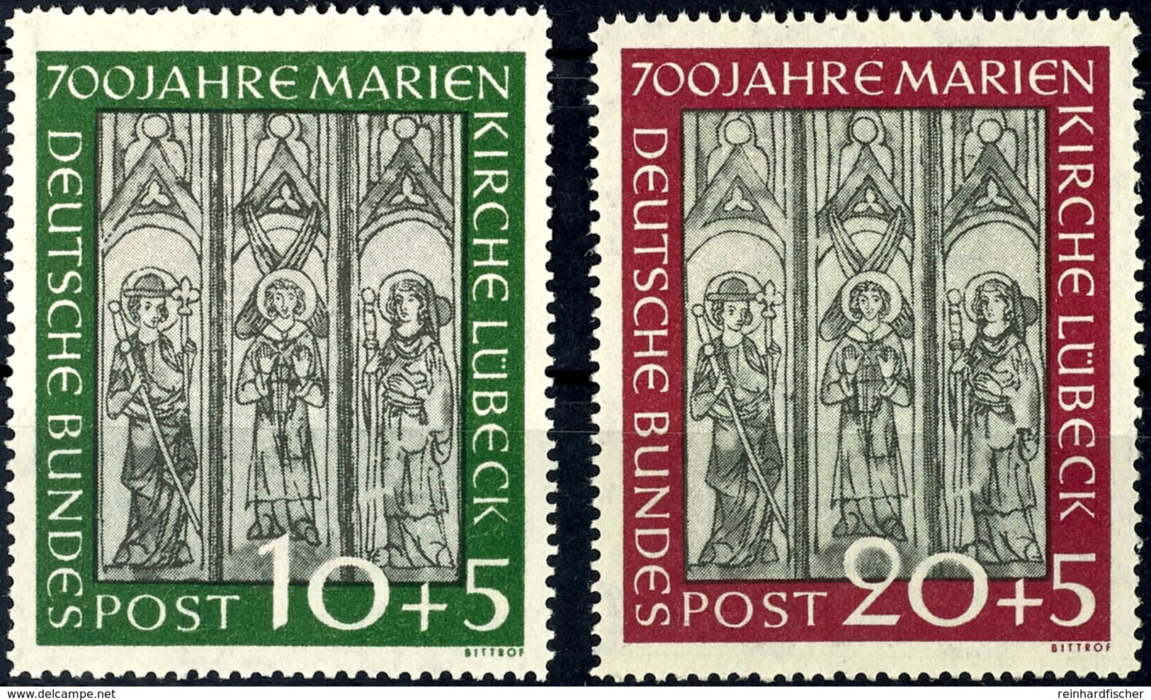 10 Und 20 Pfg Marienkirche, Tadellos Postfrisch, Unsigniert, Mi. 220.-, Katalog: 139/40 ** - Other & Unclassified