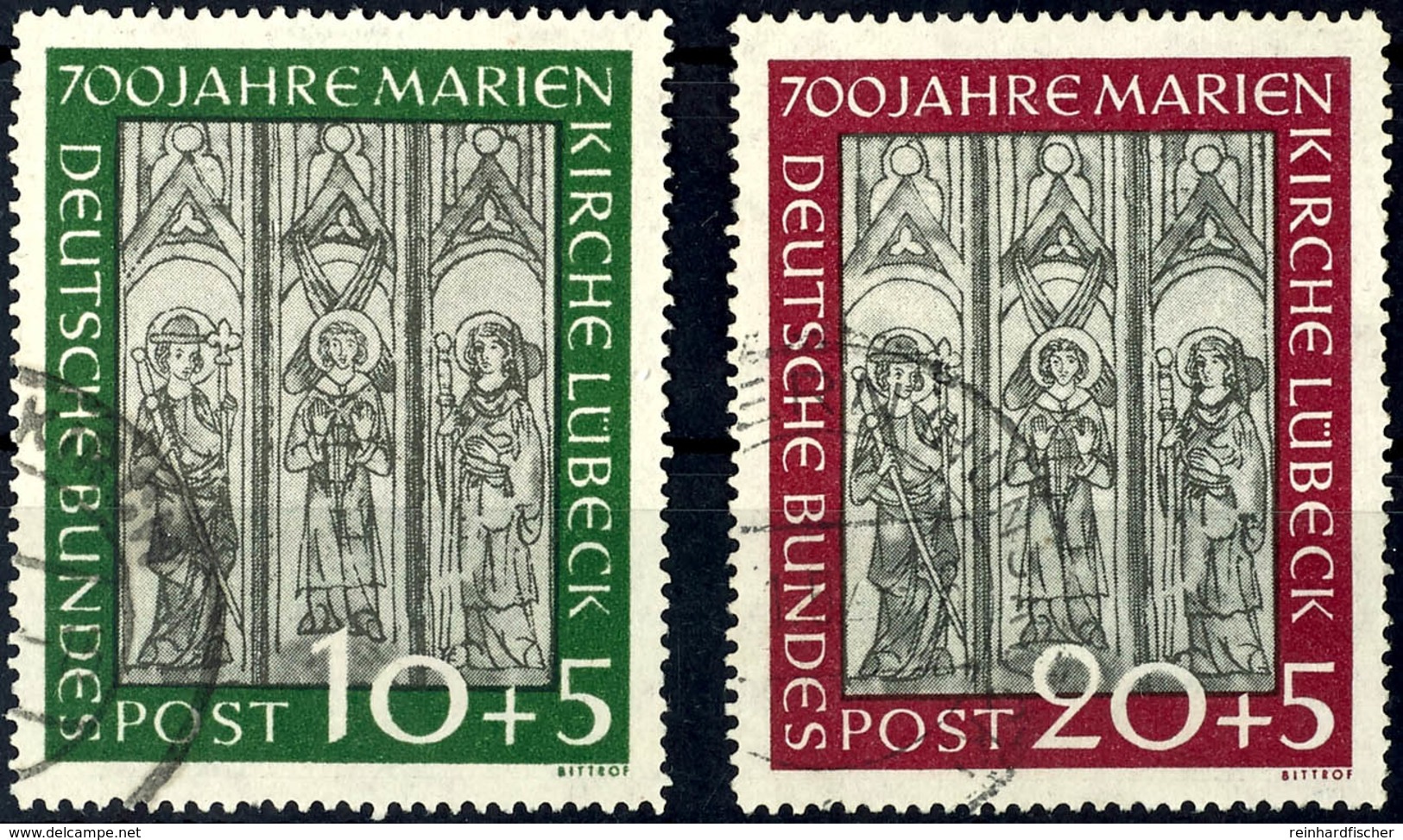 10 Und 20 Pfg Marienkirche, Tadellos Rundgestempelt, Mi. 160.-, Katalog: 139/40 O - Altri & Non Classificati