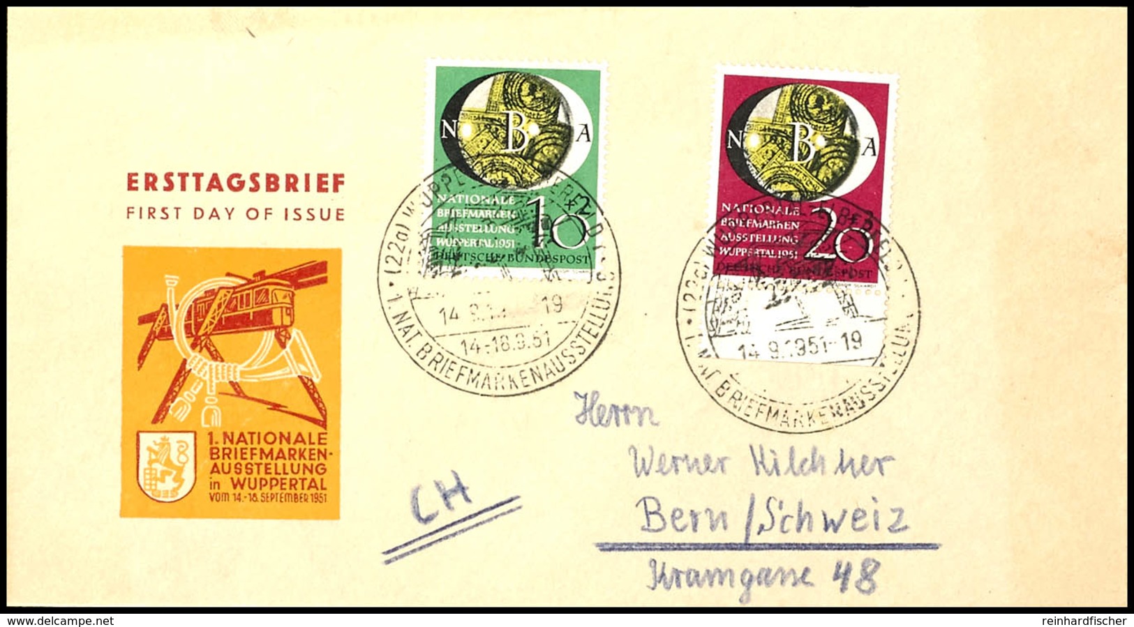 NABA 1951 A. Portogerechten FDC In Die Schweiz, Tadellos, Mi. 300,-, Katalog: 141/42 FDC - Other & Unclassified