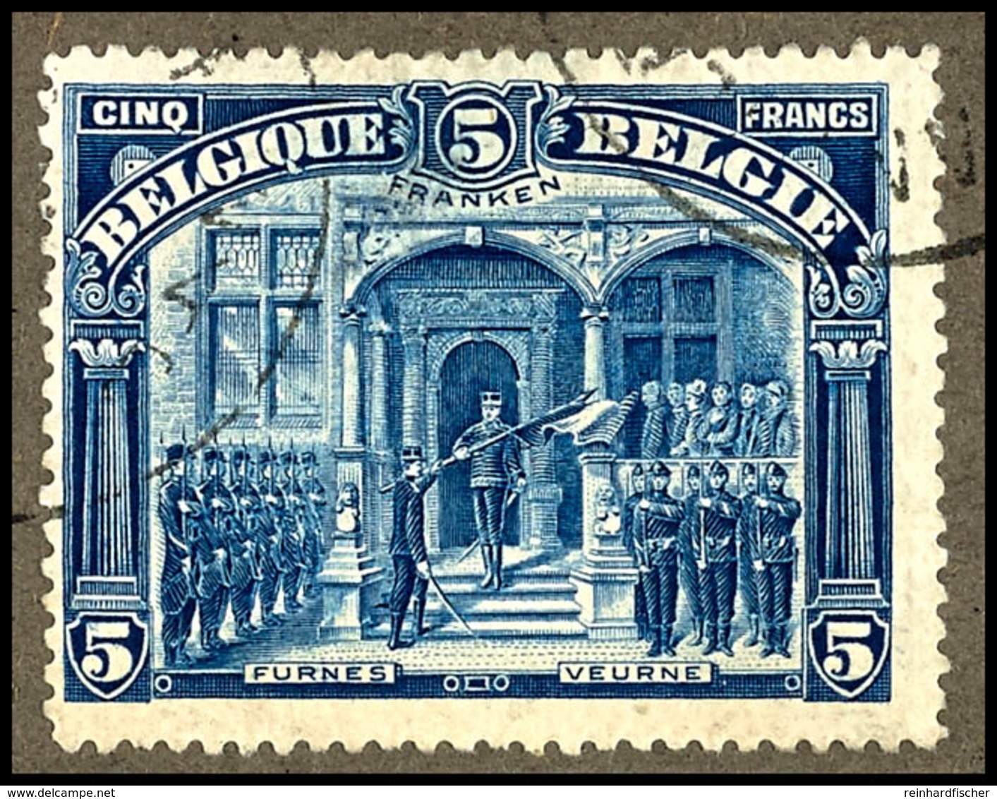 1915, 5 FRANKEN Freimarke, Gestempelt Auf Briefstück, Mi. 150.-, Katalog: 127A BS - Other & Unclassified