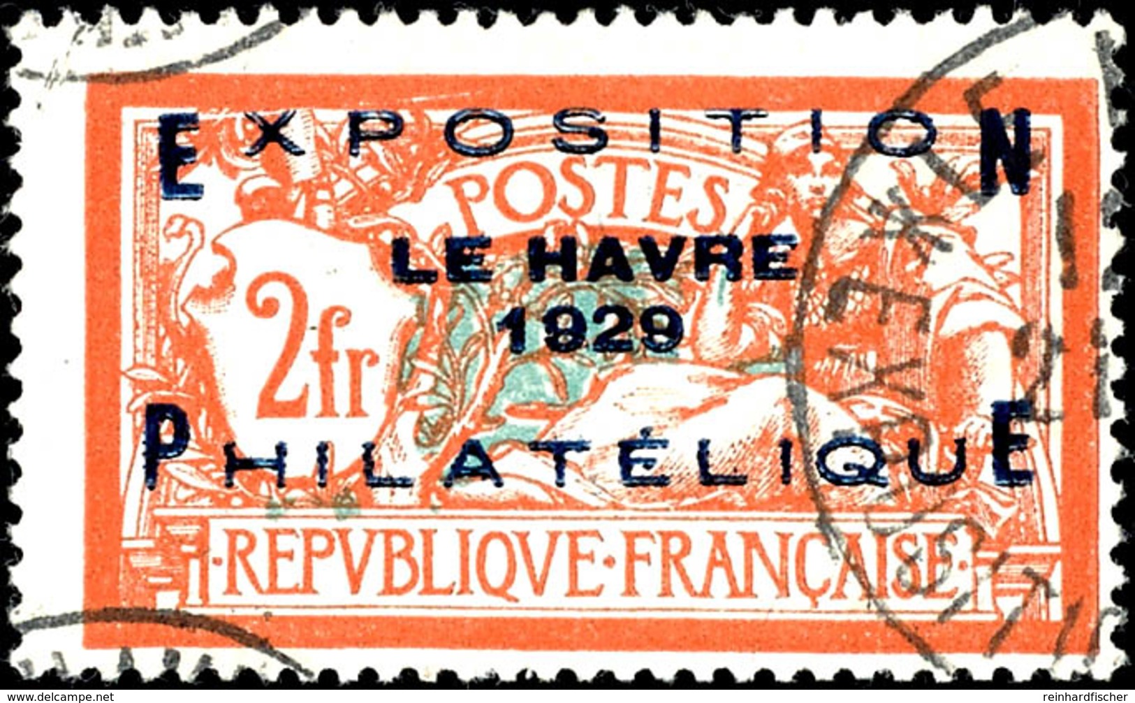 1929, 2 Fr. Le Havre, Gestempelt, Tadellos, Geprüft Scheller, Mi. 600.-, Katalog: 239 O - Sonstige & Ohne Zuordnung