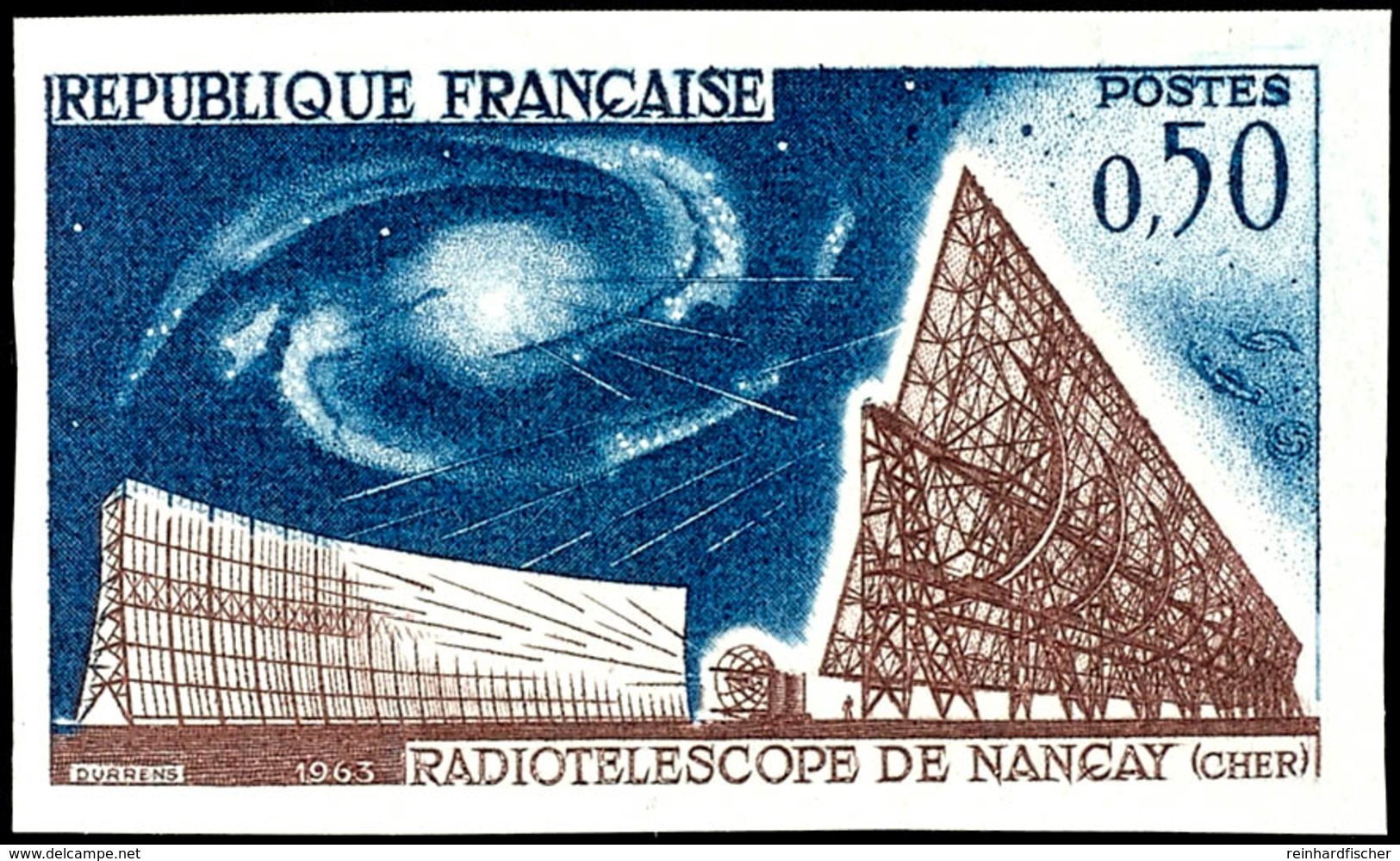 1963, 0,50 Fr. "Radioteleskop Von Nancy", Abart "ungezähnt", Tadellos Postfrisch, Dallay 100.-, Katalog: 1443U ** - Other & Unclassified