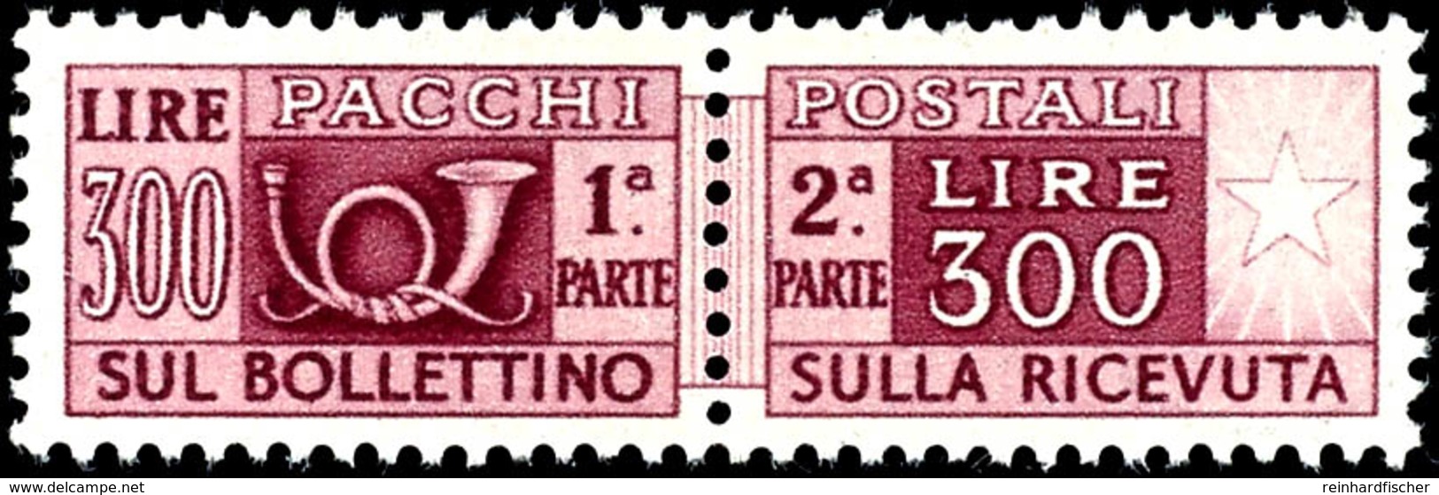 1946/52, 25 C. Bis 500 Lire Paketmarken Mit Wz. 3, Tadellos Postfrisch, Sehr Seltene Serie, Mi. 2.500.-, Katalog: 66/80  - Unclassified