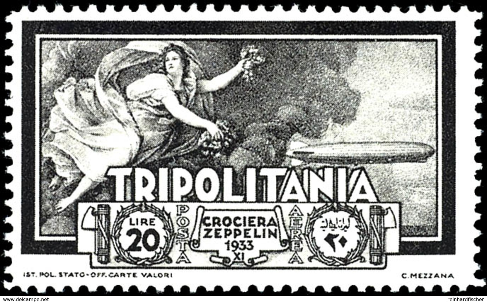 3 L. - 20 L. Zeppelin Kpl. Postfrisch, Tadellos, Katalog: 190/95 ** - Tripolitania