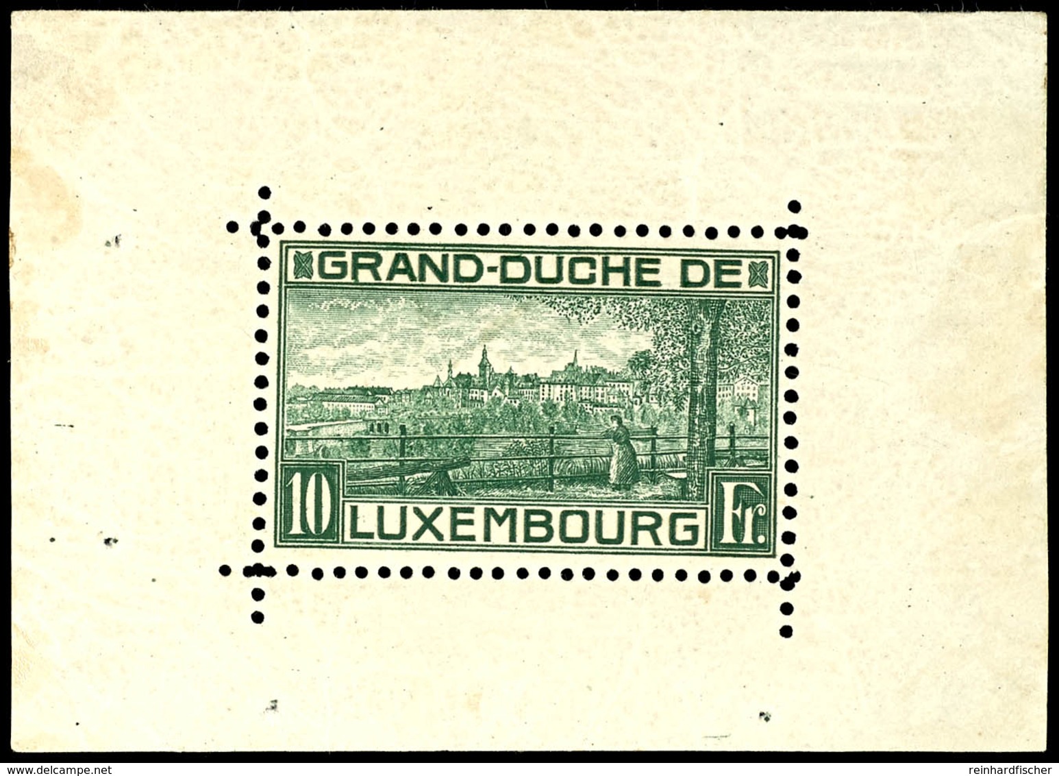 1923, Blockausgabe Prinzessin Elisabeth, Type II, Ungebraucht Mit Originalgummierung, Ca. 3 Mm Formatverkürzung Am Unter - Other & Unclassified