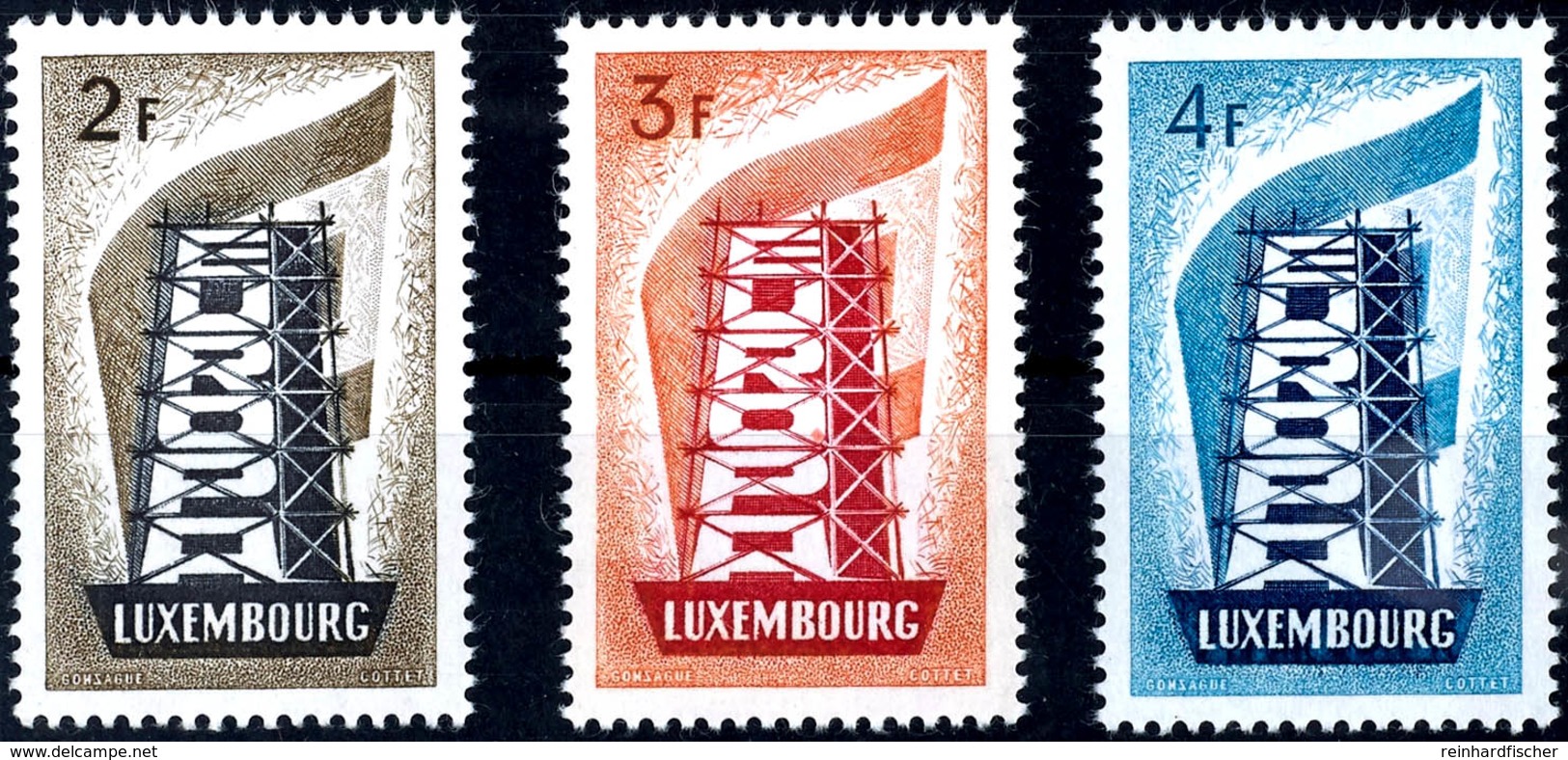 1956, 2 - 4 Fr. Europa CEPT, 3 Werte Komplett, Tadellos Postfrisch, Unsigniert, Mi. 300.-, Katalog: 555/57 ** - Other & Unclassified