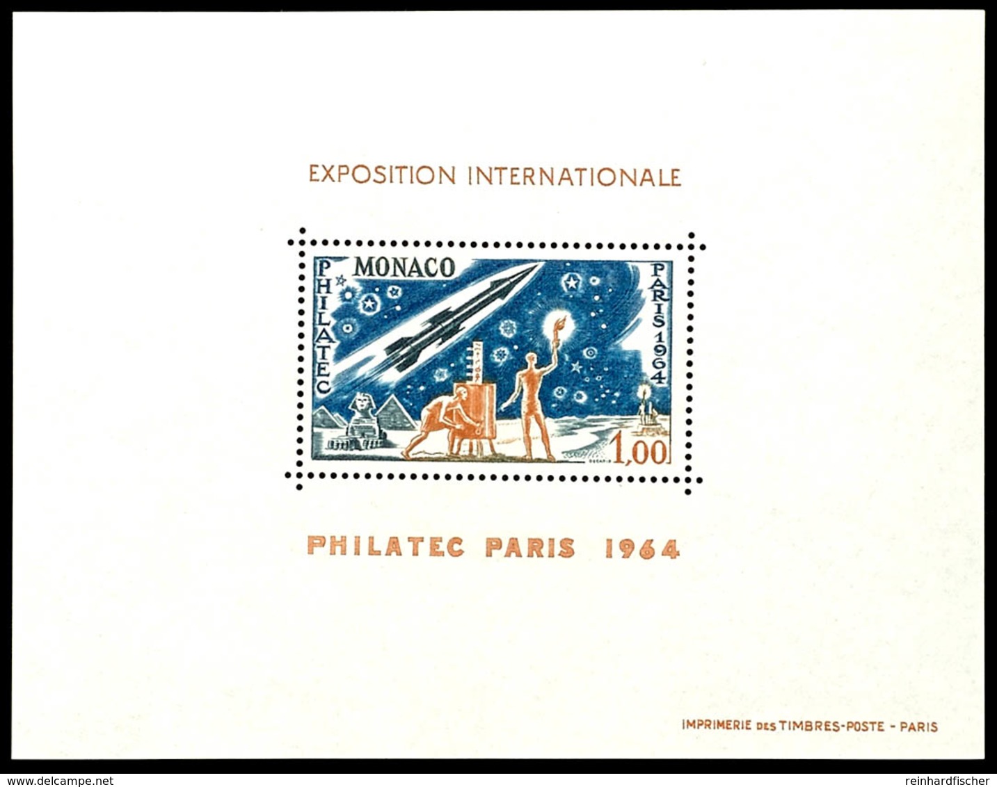 1964, Sonderdruck In Blockform, 1 Fr. "Philatec Paris 1964", Tadellos Postfrisch, Mi. 550.-, Katalog: 772SD ** - Other & Unclassified