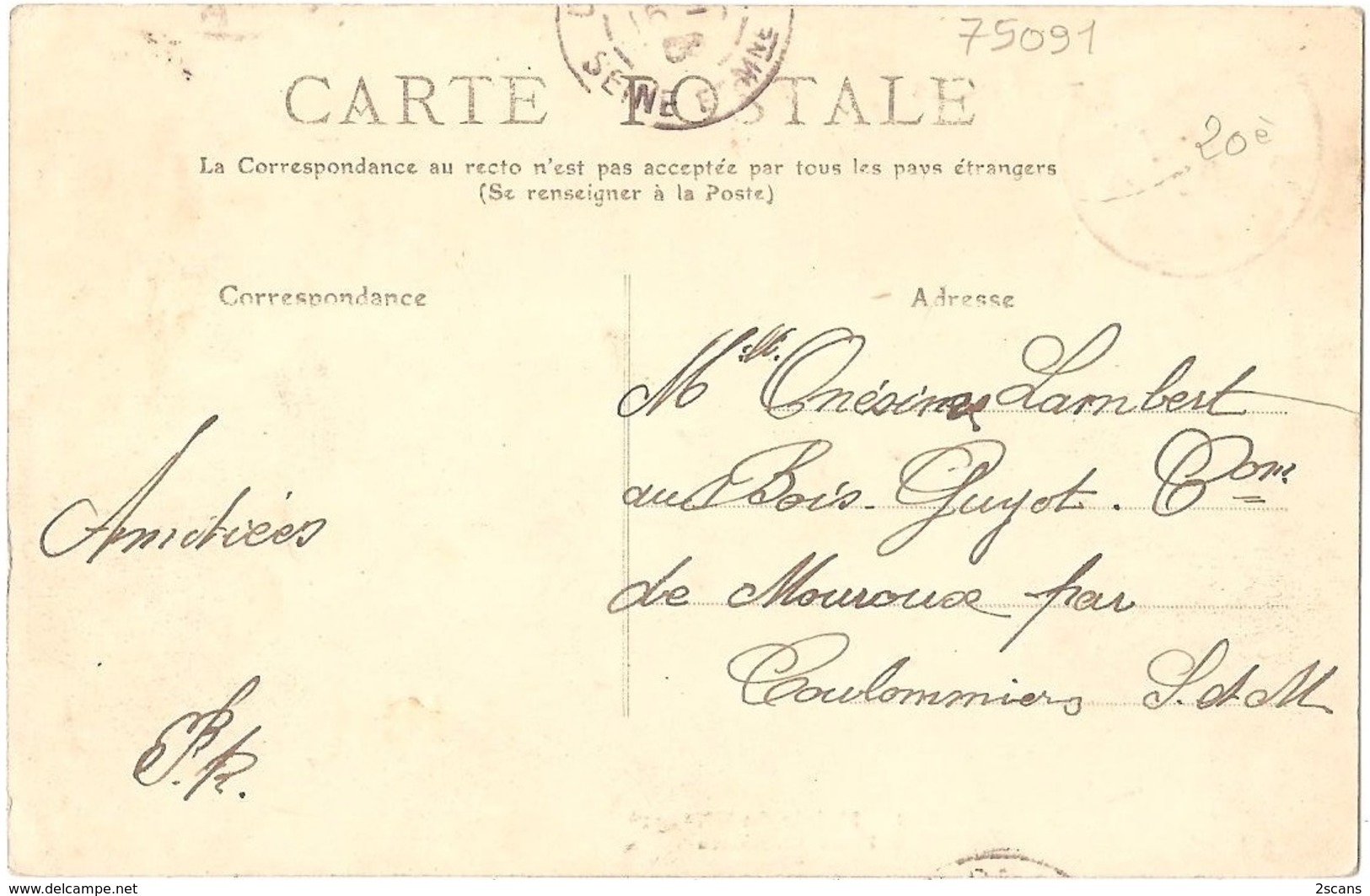 Dépt 75 - PARIS (20è Arr.) - Mairie Du XXè - Place Gambetta - TOUT PARIS N° 428 - Collection F. Fleury - Arrondissement: 20