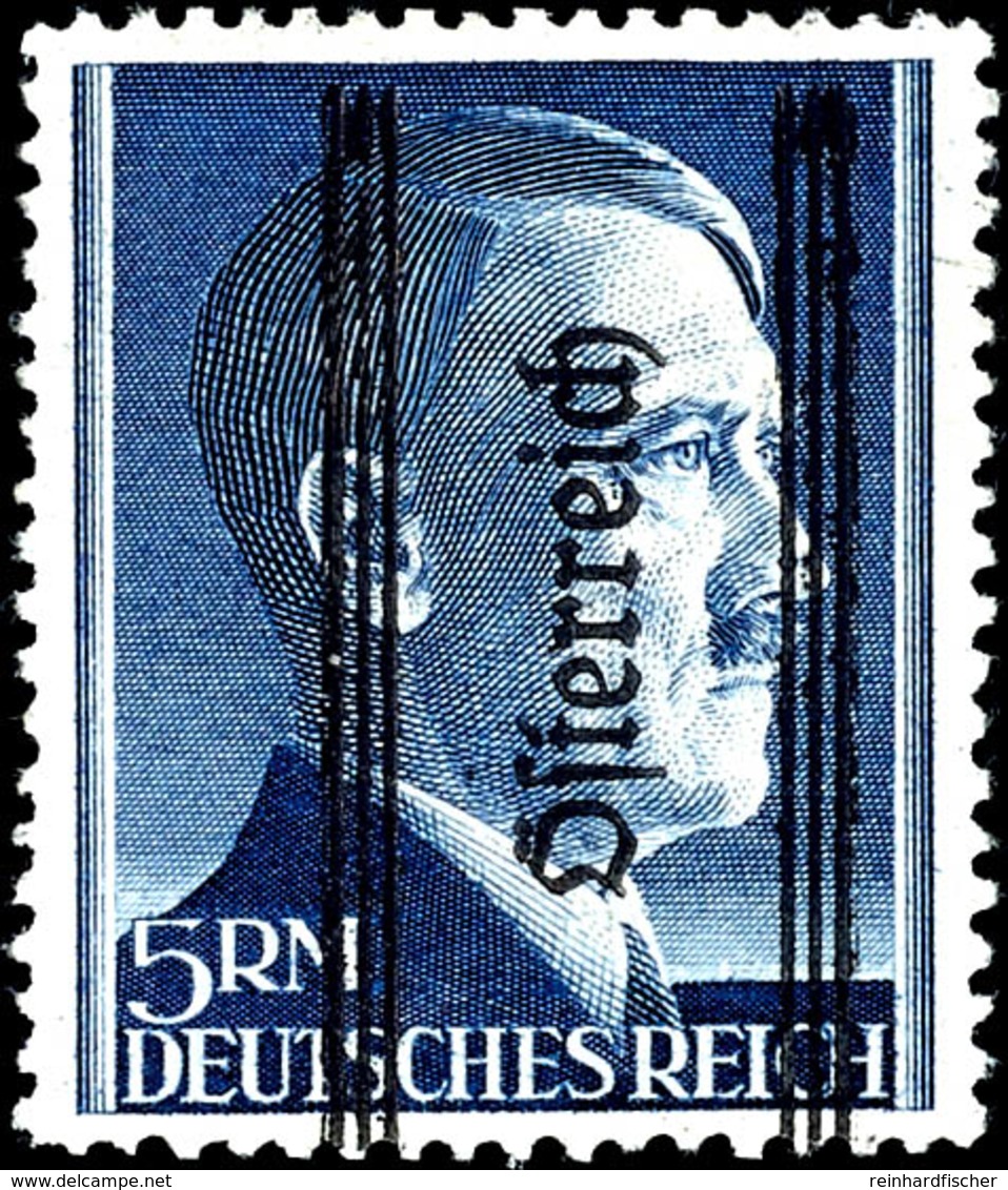 1 - 5 RM Hitler Mit Grazer Aufdruck, 1 - 3 RM In Type I, 5 M. In Type II, Postfrisch, 3 U. 5 RM Geprüft Dr. Dub, Mi. 510 - Other & Unclassified