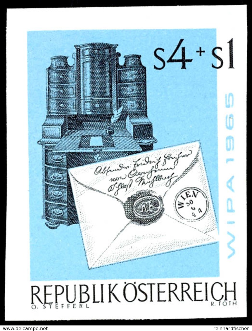 1965, 4 Schilling "Briefmarkenausstellung WIPA 1965", Abart "ungezähnt", Tadellos Postfrisch, Seltene Marke., Katalog: 1 - Altri & Non Classificati