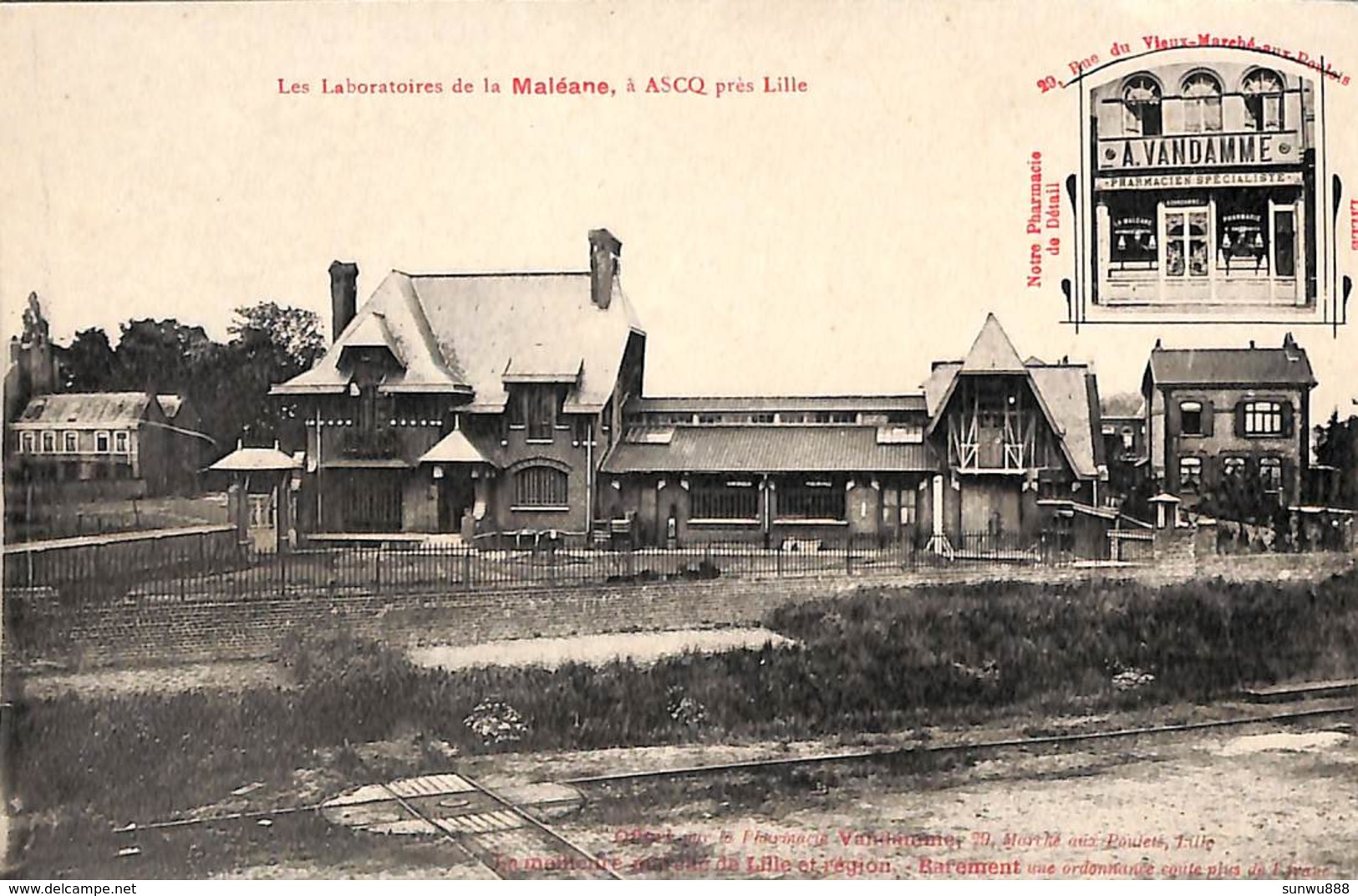 59 - Ascq (près De Lille) - Les Laboratoires De La Maléane (Pharmaciie Vandamme) - Villeneuve D'Ascq