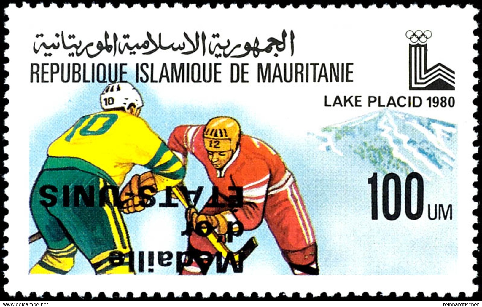 60 Und 100 WM Medaillengewinner Im Eishockey Bei Den Olympischen Winterspielen Mit Kopfstehendem Aufdruck, Postfrisch, K - Mauritania (1960-...)