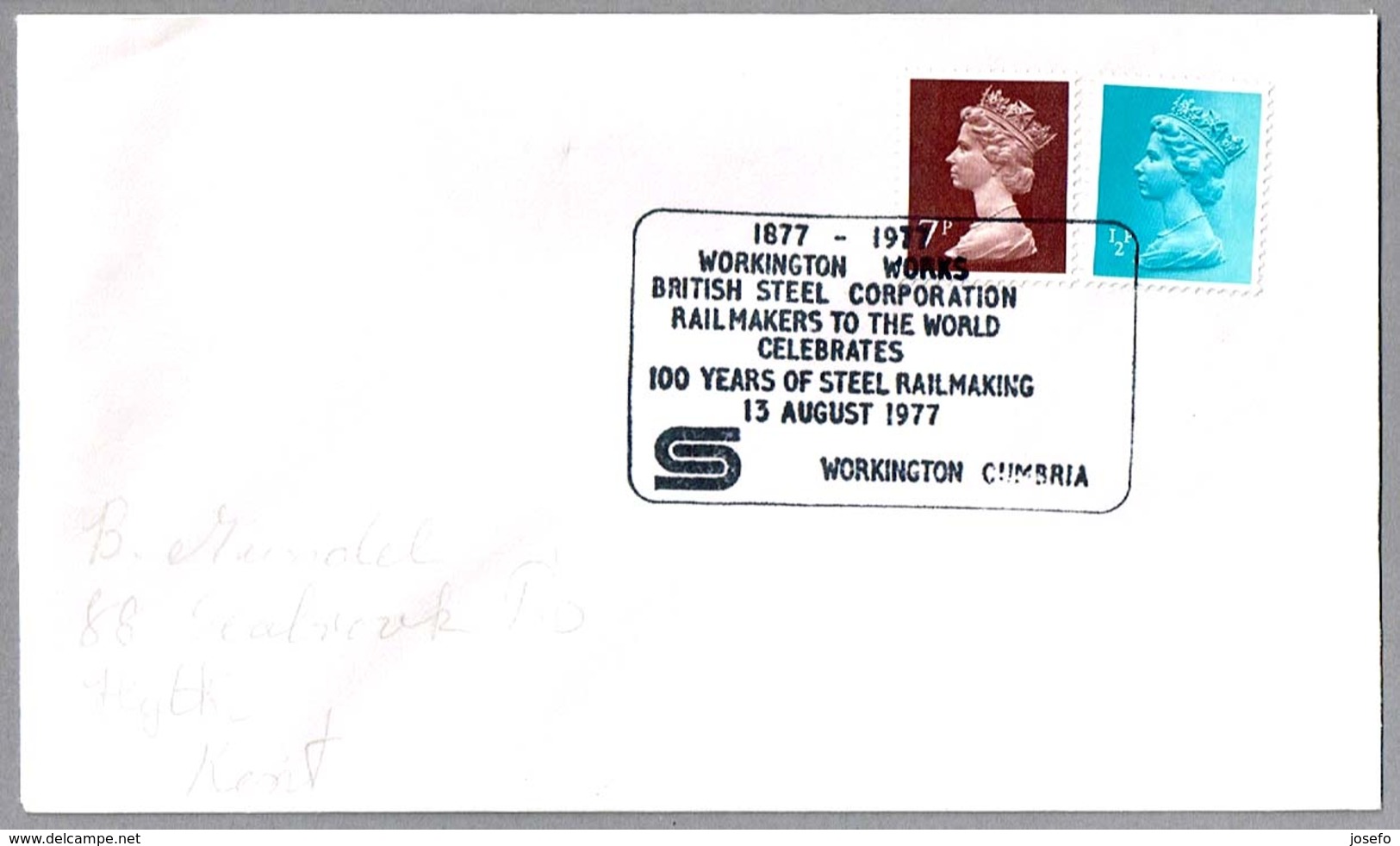 BRITISH STEEL CORPORATION - 100 Years Of Steel Railmarking. Workington 1977 - Fábricas Y Industrias