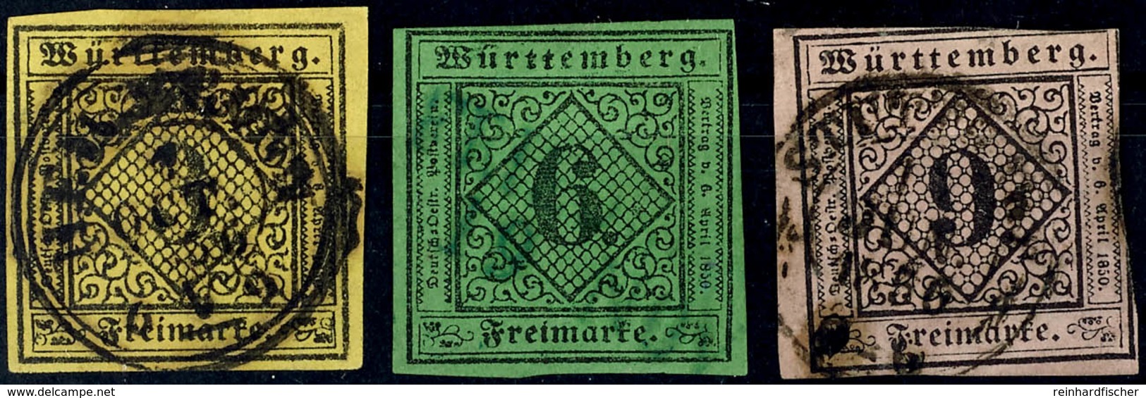 3, 6 Und 9 Kr Gestempelt (9 Kr Etwas Angeschnitten), Mi. 103.-, Katalog: 2/4 O - Other & Unclassified