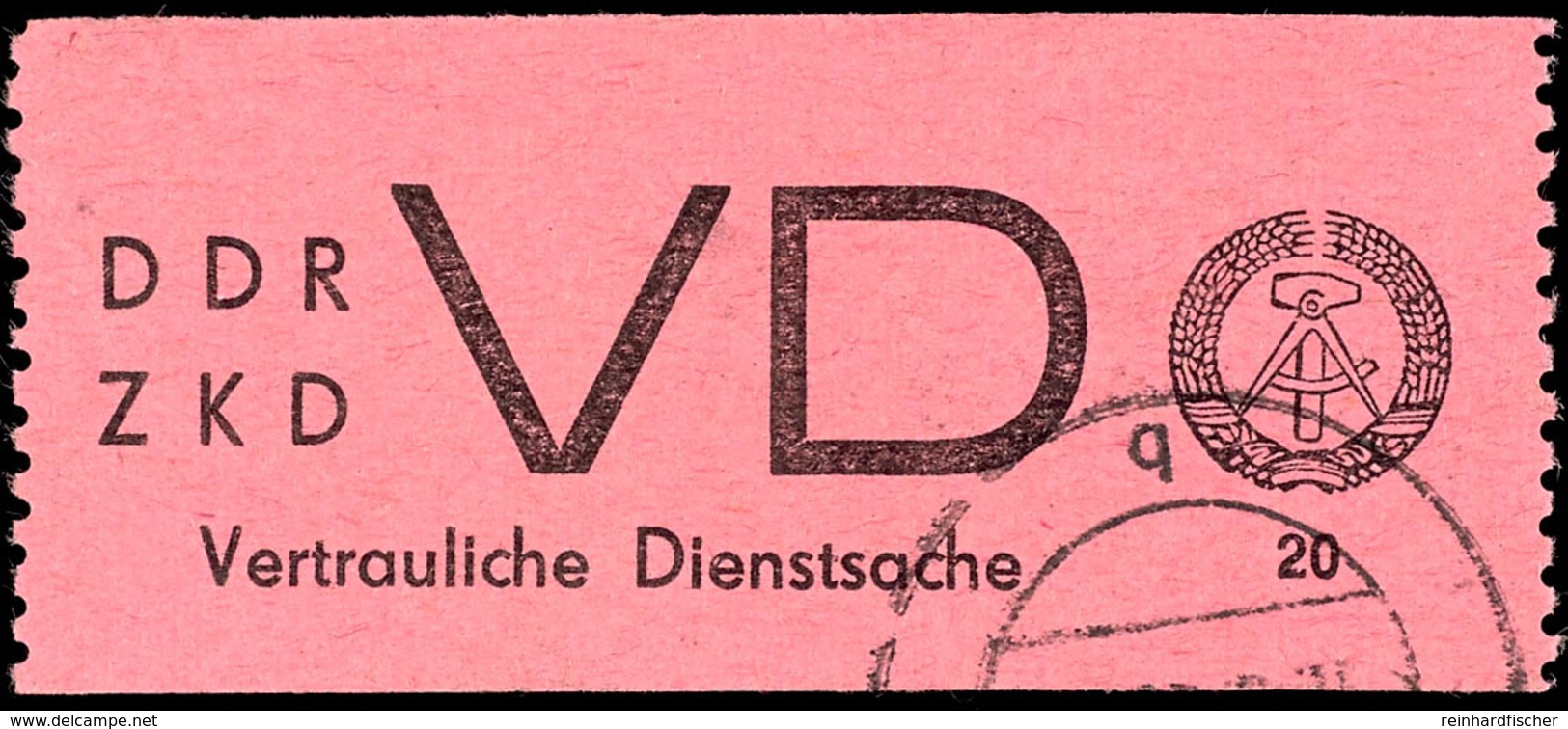 20 Pf Vertrauliche Dienstsachen Schwarz Auf Helllilarosa Tadellos Rundgestempelt, Mi. 350.-, Katalog: 2 O - Altri & Non Classificati