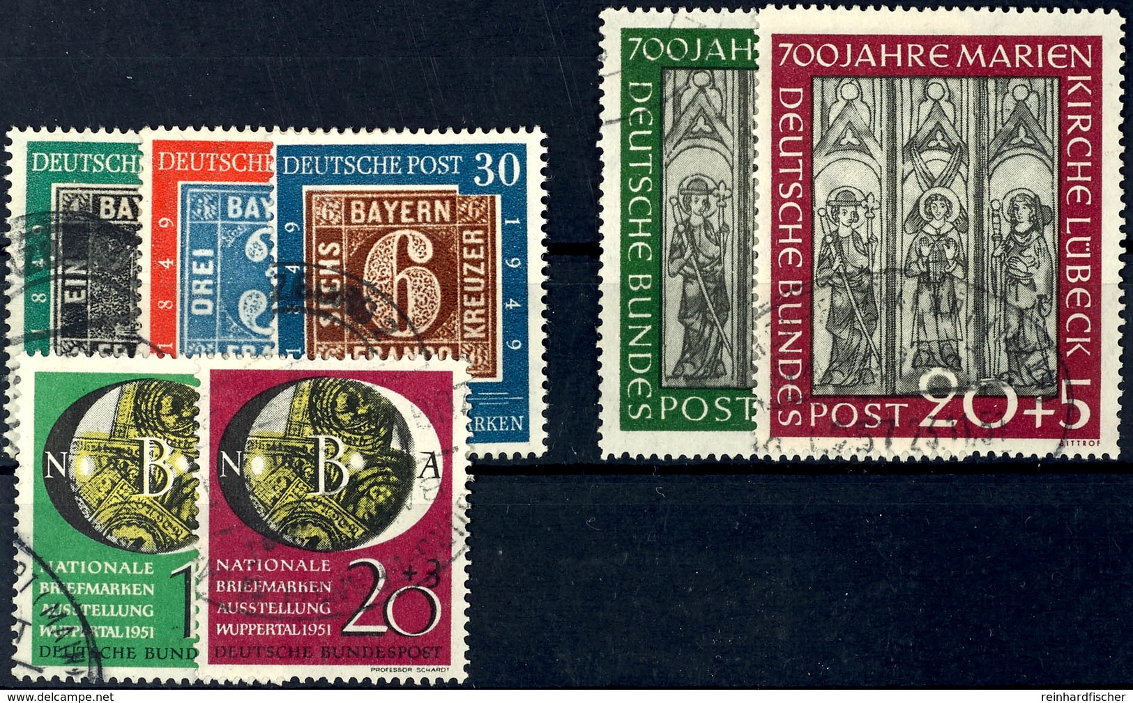 100 Jahre Briefmarken, Marienkirche Und NBA Wuppertal Je Tadellos Rundgestempelt, Mi. 400.-, Katalog: 113/15,139/42 O - Altri & Non Classificati