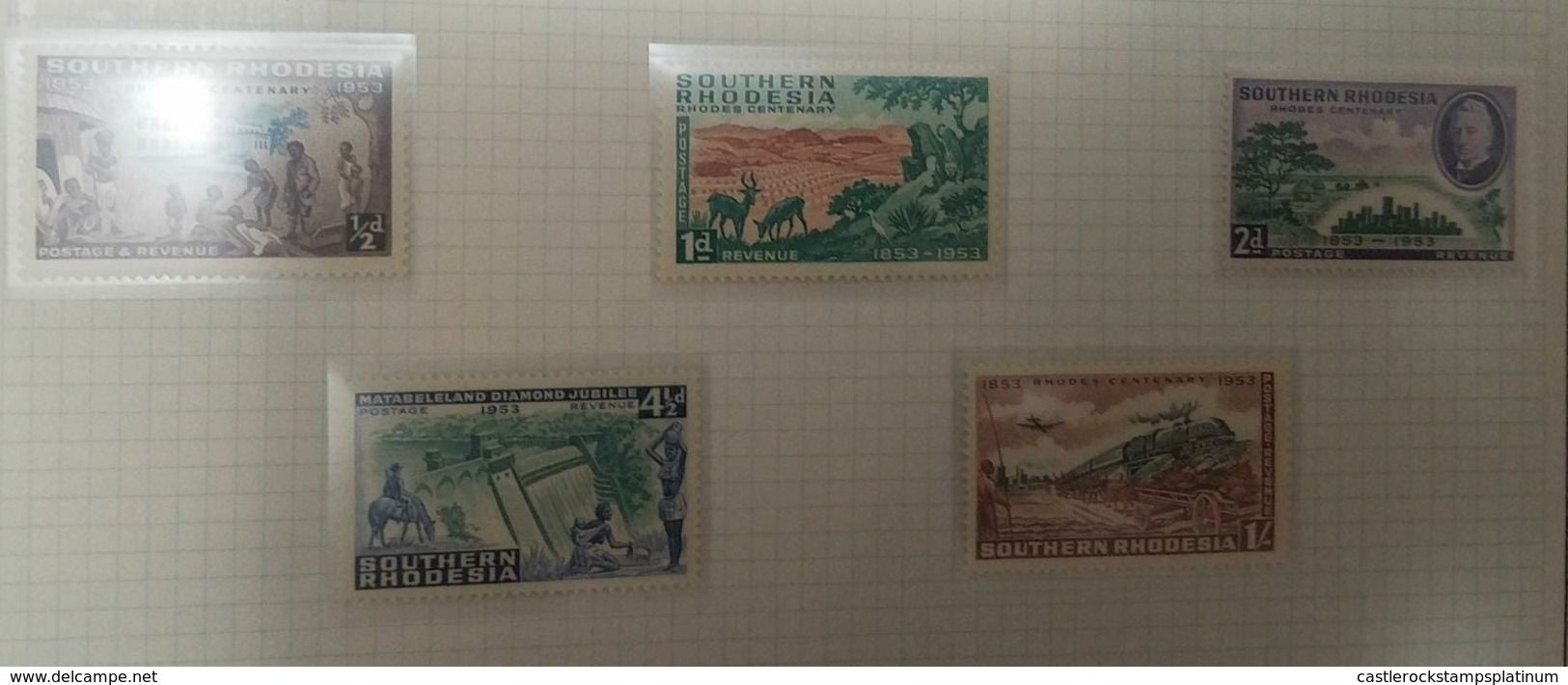 O) 1953 SOUTHERN RHODESIA-BRITISH SOUTH AFRICA, MEDICINE NATIVE -HOSPITAL DOCTOR SC 74 1/2p - AFRICAN SCENE SC 75 1p - N - Africa (Other)