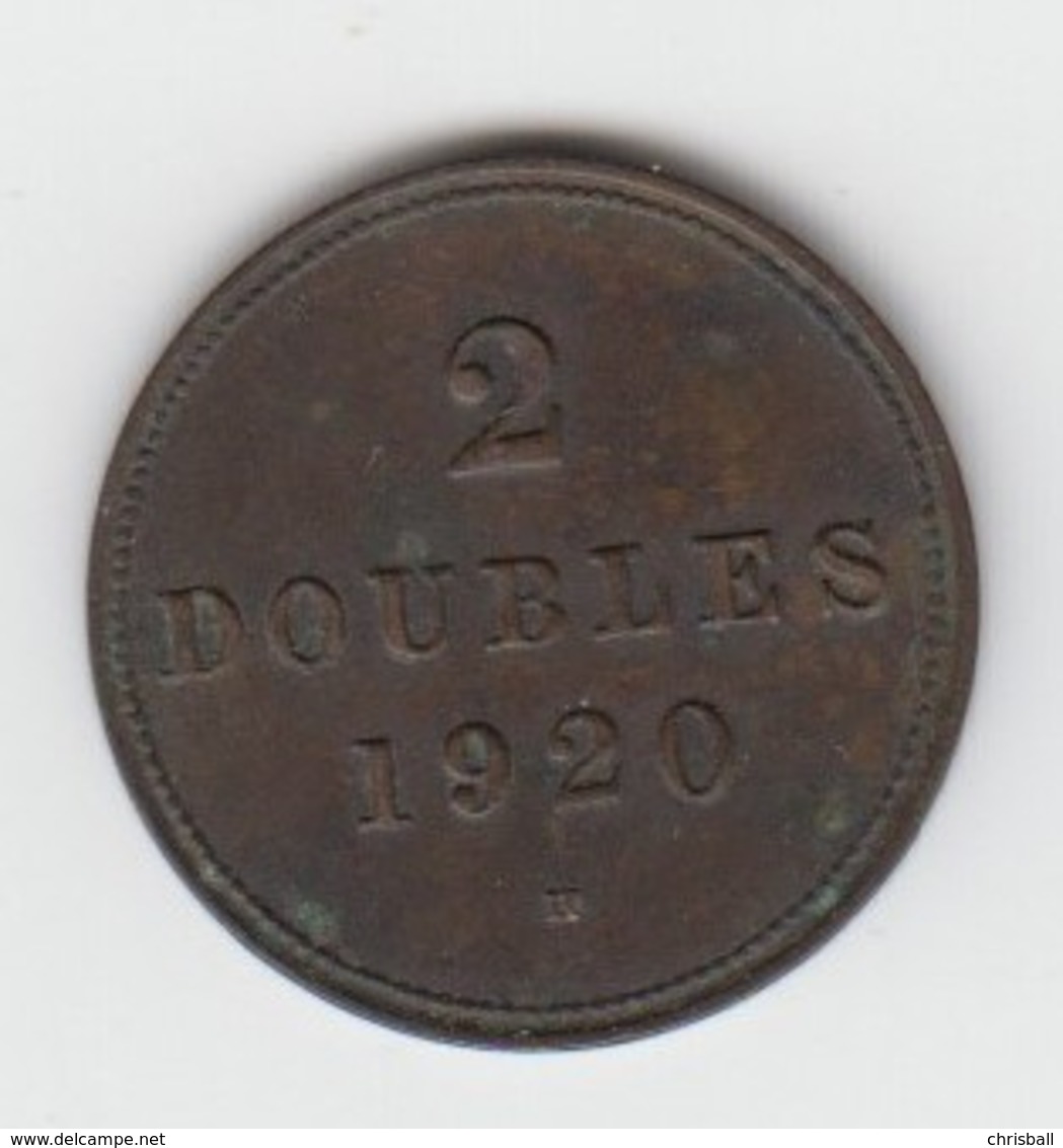 Guernsey Coin 2 Double 1920 - Guernsey