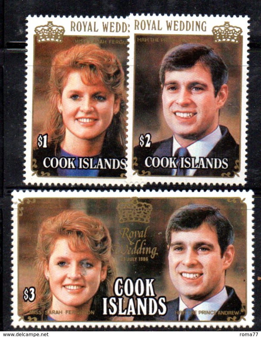 Z793 - COOK  1986, Yvert  N. 864/866  ***  MNH Sarah Andrew - Cook