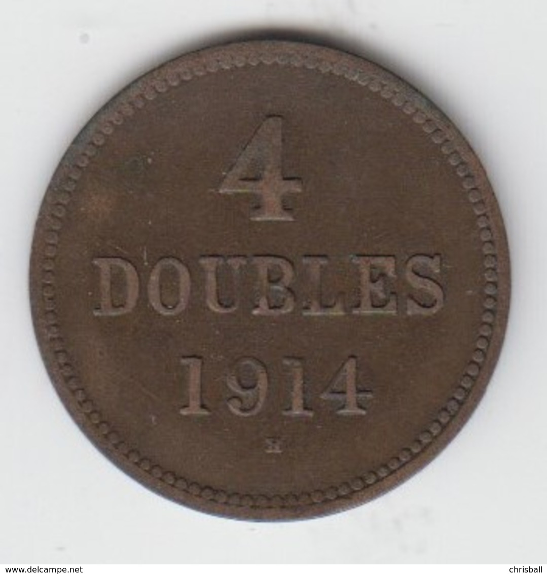 Guernsey Coin 4 Double 1914 - Guernesey