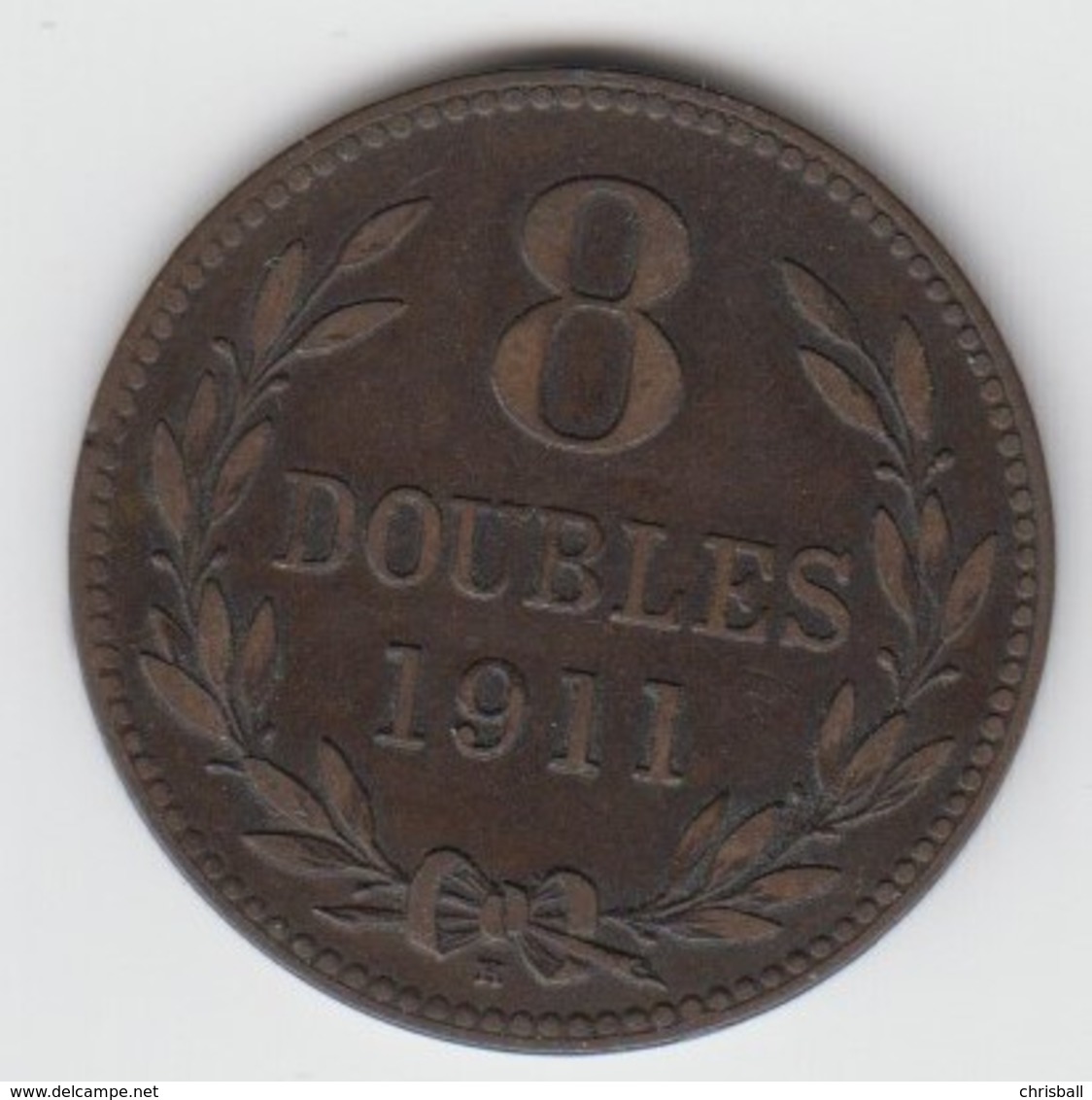 Guernsey Coin 8 Double 1911 - Coins - Guernsey