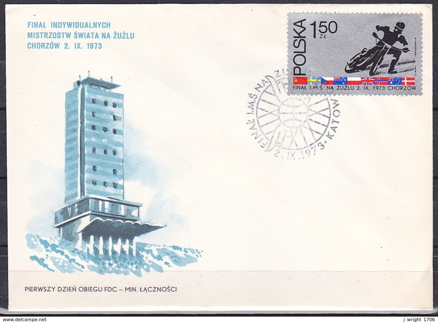 Poland/1973 - Speedway Race Championships/Indywidualnych Mistrzostw Swiata Na Zuzlu - 1.5 Zl - FDC - FDC