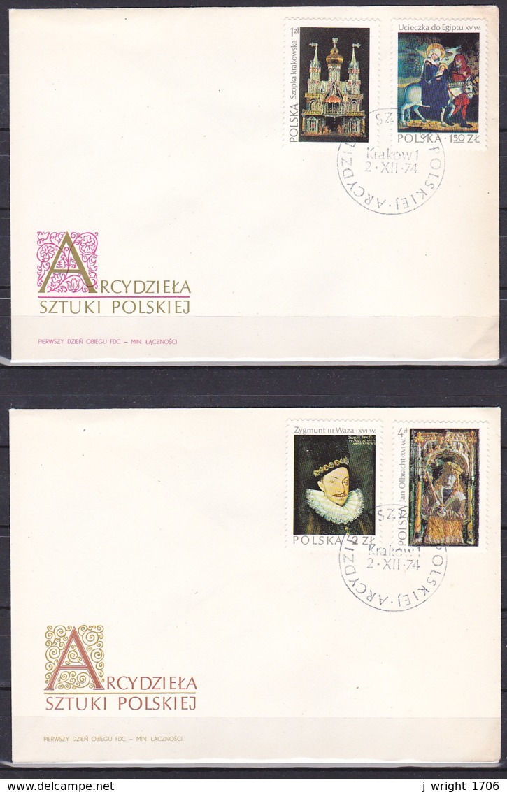 Poland/1974 - Polish Art/Arcydziela Sztuki Polskiej - Set - 2 X FDC - FDC