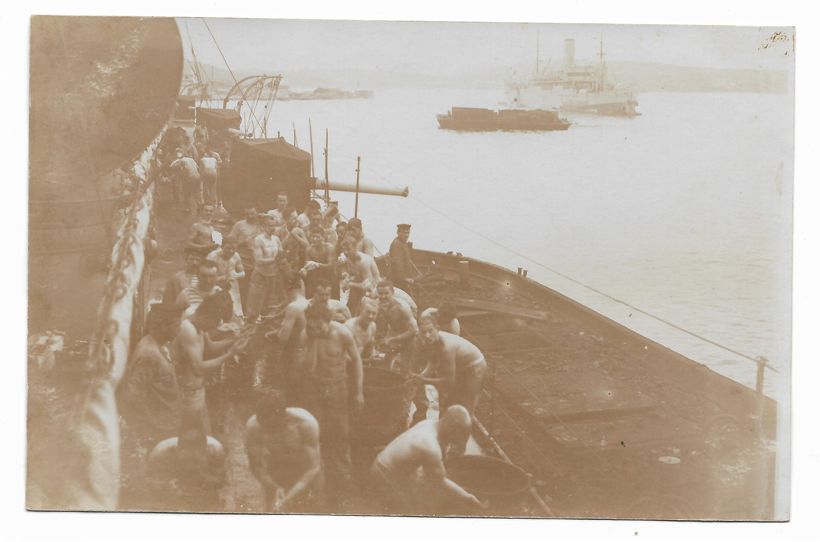 AUSTRO HUNGARIAN KRIEGSMARINE, SMS Novara ,Coal Suplying On Deck. 1915. - Guerre 1914-18