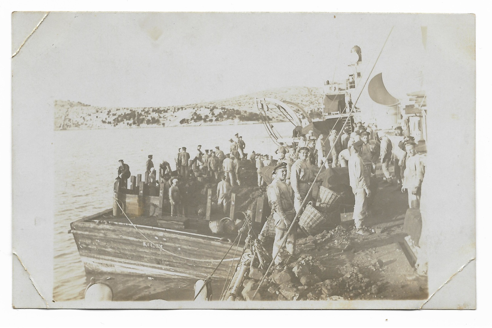 AUSTRO HUNGARIAN KRIEGSMARINE, SMS HELGOLAND ,Coal Suplying On Deck. 1915. - Guerre 1914-18