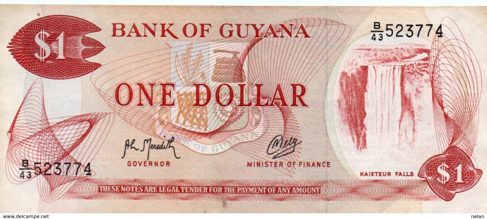 GUYANA 1 DOLLAR 1992 P-21g2 UNC - Guyana